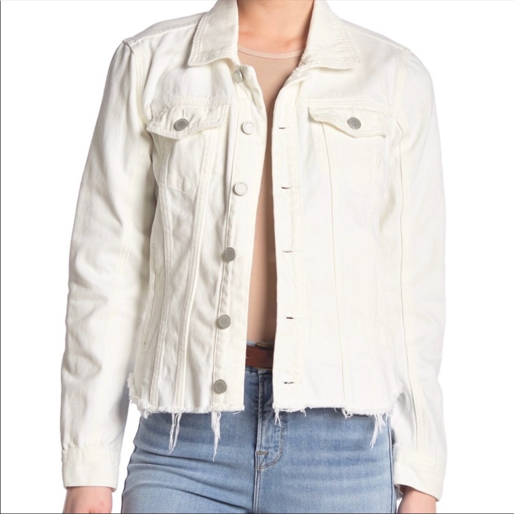 🆕 Blank NYC White Frayed Denim Jacket